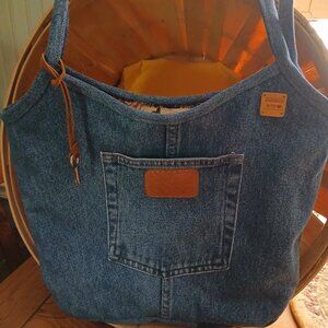 DENIM BAGS WITH CHICKEN PRINTED LINING
